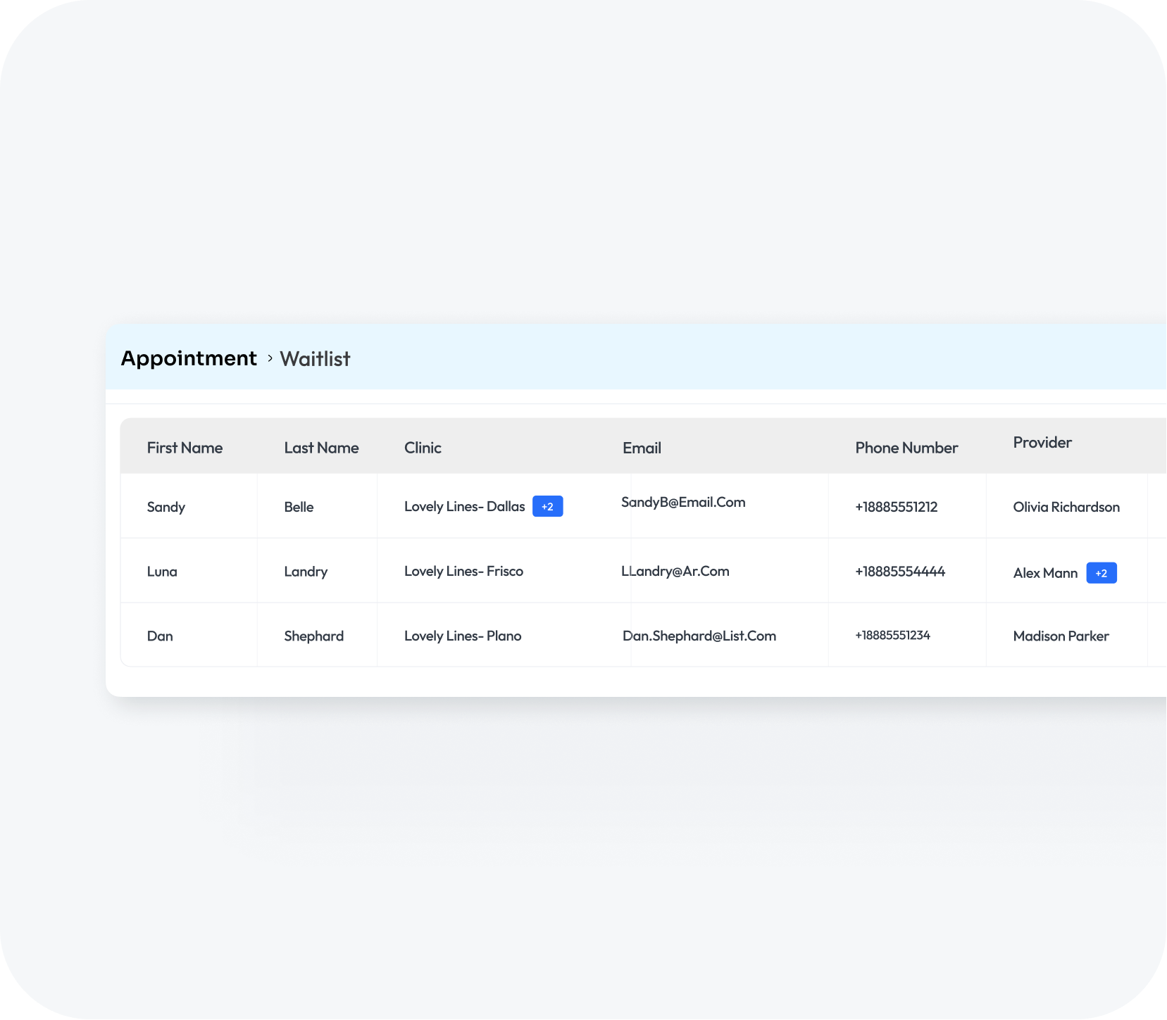 Appointment Waitlist