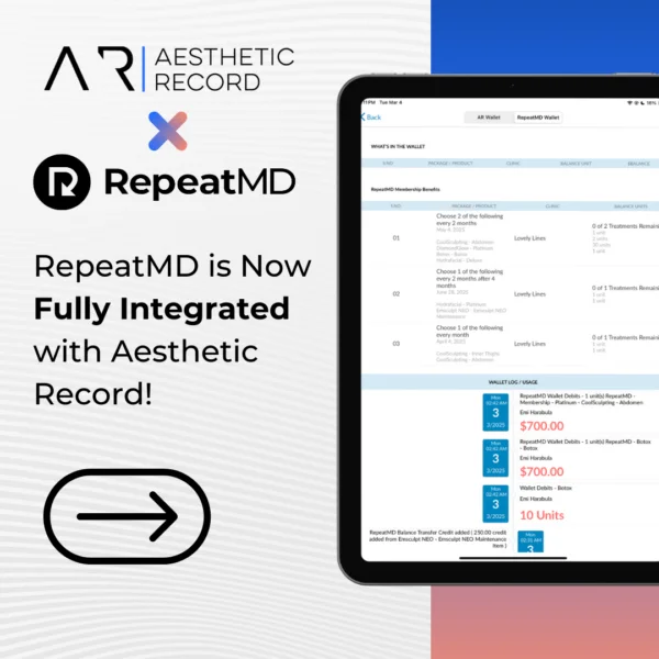 Aesthetic Record Announces Game-Changing Integration with RepeatMD to Streamline Membership & Rewards